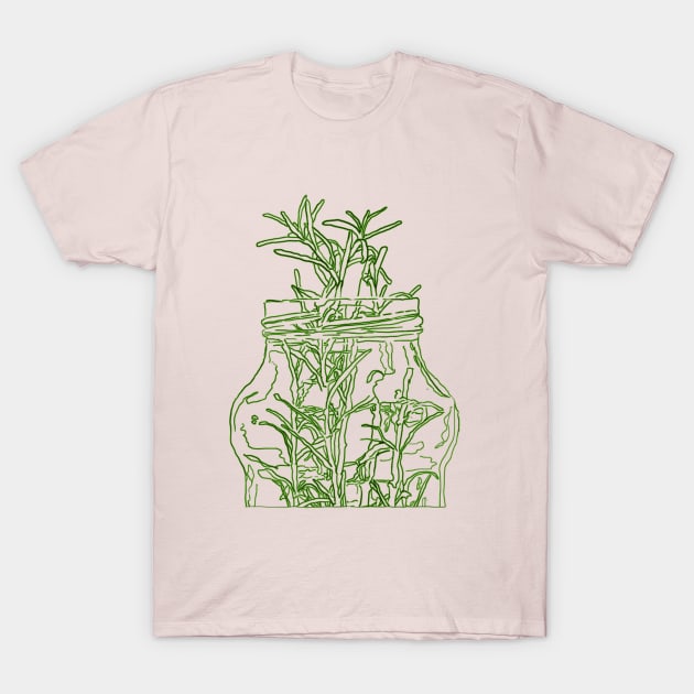 Mom's rosemary in jar T-Shirt by Earthy Planty